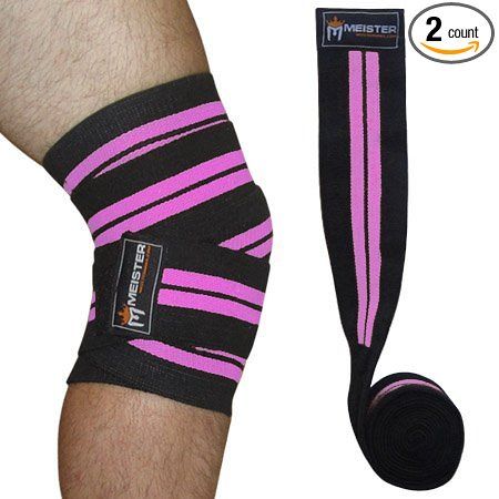 Amazon.com: Power Lifting Knee Wraps w/ Velcro (Pair) Squats Support - Black/Pink: Sports & Outdoors Power Lifting, Knee Wraps, Gym Gloves, Ankle Weights, Coupon Card, Discount Illustration, Gym Fits, Knee Brace, Knee Injury