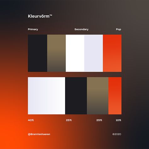 Kleurvorm on Behance Orange And Black Branding, Dark Bold Color Palette, Abstract Color Palette, Elegant Color Palette, Branding Color Palette, Gradient Color Design, Gfx Design, Design Illustration Art, Color Design Inspiration