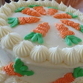 Carrot Cake with Pineapple Cream Cheese Frosting | "Made this cake for a friends 60th Birthday. Everyone LOVED it." Decorated Easter Cakes Ideas, Easter Cakes Ideas, Easter Cake Decorating Ideas, Pineapple Cream Cheese Frosting, Basket Cakes, Cake Sugar Cookies, Easter Cake Ideas, Cupcake Easter, Pineapple Cream Cheese