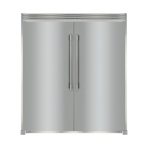 Stainless Steel Side-by-Side Column Refrigerator and Freezer Set with Louvered Trim Kit Stainless Steel-2311P2SDLT | Frigidaire Professional Column Refrigerator And Freezer, Column Refrigerator, Frigidaire Professional, Refrigerator And Freezer, Kitchen Appliance Packages, Appliance Packages, Trim Kit, Side By Side, Refrigerator