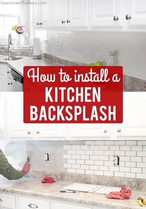 Install Backsplash, House Rehab, Kitchen Rehab, Diy Tile Backsplash, Hgtv Kitchens, Backsplash Patterns, Kitchens Cabinets, Diy Kitchen Backsplash, Kitchen Updates