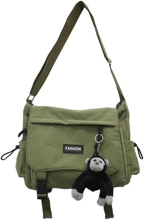 Amazon.com: Large Capacity Unisex Shoulder Bags Japan Korean style Leisure Bags Waterproof Nylon Messenger Bags Black Oxford Book Bags (Army Green) : Clothing, Shoes & Jewelry Oxford Books, Green Clothing, Book Bags, Black Oxfords, Bags Black, Messenger Bags, Green Bag, Army Green, Shoes Jewelry