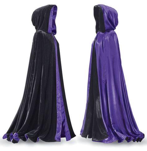 Laurie Cabot Reversible Purple Cape #P99040 - Pyramid Collection $120.00 Purple Cape Aesthetic, Purple Cloak Aesthetic, Laurie Cabot, Purple Cloak, Purple Cape, Medieval Cloak, Pyramid Collection, Reception Outfit, Halloween Coustumes