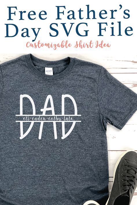 Use this SVG file from Everyday Party Magazine to make a special shirt or sign for dad for Father's Day. #FreeSVG #FathersDaySVG #CutFilesForCricut Dad Shirts Father's Day, Father’s Day Tshirt Ideas, Father’s Day Shirt Ideas, Dad Shirts Vinyl, Dad T Shirt Ideas, Dad Tshirt Ideas, Dad Shirt Ideas, Fathers Day Shirt Ideas, Gifts Kids Can Make