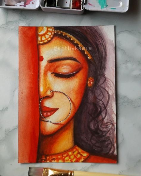 Water Colour Sketch Ideas, Unique Canvas Painting Ideas, Modern Art Canvas Painting, Fabric Painting Techniques, Butterfly Art Painting, Semi Realistic, Pencil Sketch Images, Beautiful Art Paintings, Watercolor Sketching And Journaling