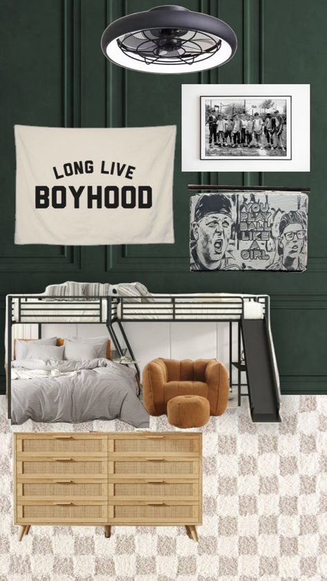 Kids room Retro Boys Room, Retro Boys, Boy Rooms, Sandlot, The Sandlot, Boy Bedroom, Toddler Room, Play Ball, Boys Room