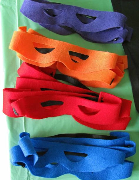 Turtle Diy, Diy Ninja, Ninja Turtle Mask, Ninja Turtle Theme, Mutant Ninja Turtles Party, Turtle Birthday Parties, Turtle Theme, Tmnt Birthday, Ninja Turtles Birthday Party