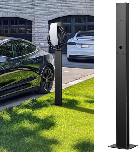 Heavy Duty EV Charger Pedestal Outdoor Tesla Charger Stand for Gen 3 Electric Vehicle Charging Stations Corrosion Resistance EV Charger Stand Compatible with Tesla Mobile Connector & J1772 Charger : Amazon.ca: Automotive Tesla Charging Station At Home, Tesla Charging Station, Tesla Charger, Charger Ideas, Electric Car Charger, Ev Charging Stations, Charger Holder, Charger Station, Charging Stations