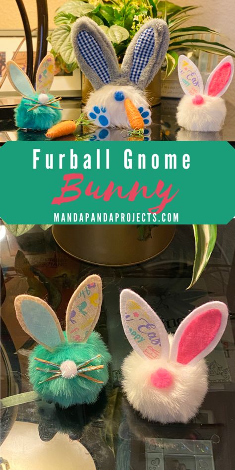 https://mandapandaprojects.com/5-minute-fur-ball-gnomebunny/ Pom Pom Bunnies Diy, Easy Pom Pom Animals, Pom Pom Ideas To Sell, Easter Pom Pom Crafts, Pompom Craft, Pompom Crafts, Gnome Beard, Craft For All Ages, Style Tips And Tricks