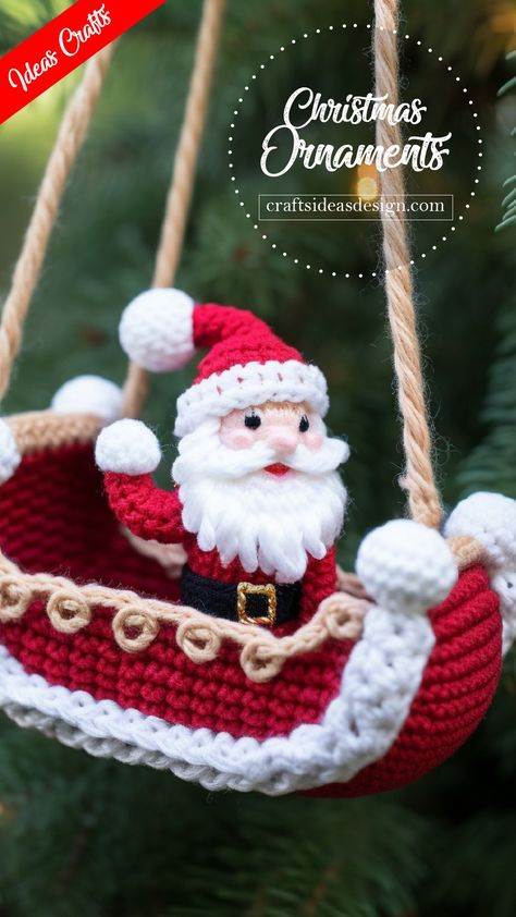 Crocheted Elf, Crocheted Santa, Crochet Christmas Ornaments Free Pattern, Crochet Christmas Ornaments Free, Ornaments Crochet, Crochet Ornament Patterns, Christmas Crochet Patterns Free, Crocheted Christmas, Crochet Christmas Gifts