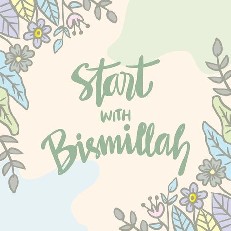 Start with bismillah islamic quote | Premium Vector #Freepik #vector #inspirational-poster #typography-poster #typography-background #motivational-quotes Typography Background, Start With Bismillah, Make Your Own Invitations, Poster Typography, Calligraphy Art Print, Army Strong, Islamic Posters, Ramadan Kareem, Calligraphy Art