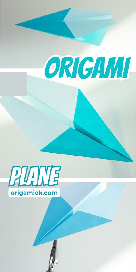 Do you remember that first origami plane in your childhood? This is the basic model for an aircraft. It is one of the most accessible origami planes and is super friendly for kids. Origami Paper Airplane, Paper Airplanes Instructions, Paper Airplane Folding, Easy Origami Animals, Origami Santa, Origami Plane, Origami Envelope, Origami Rose, Corner Bookmarks