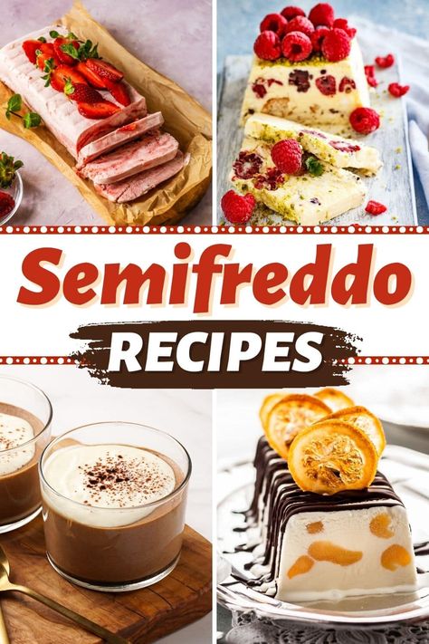 These semifreddo recipes will show you how to make this cool and refreshing dessert! From chocolate to lemon, there's a semifreddo for every occasion. Lemon Semifreddo Recipe, Semi Freddo Recipe Desserts, Semifreddo Recipe Desserts, Semi Freddo Recipe, Vanilla Semifreddo, Semi Fredo, Confectionery Recipes, Cooling Foods, Erin French