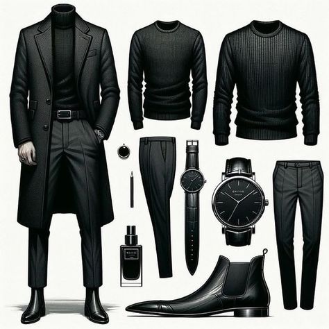 Mysterious Clothes, Dark Outfits Men, Mens Outfits Dressy, Guys Fashion Casual, Chelsea Shoes, Mysterious Man, Stylish Mens Suits, Mens Smart Casual Outfits, Mens Business Casual Outfits