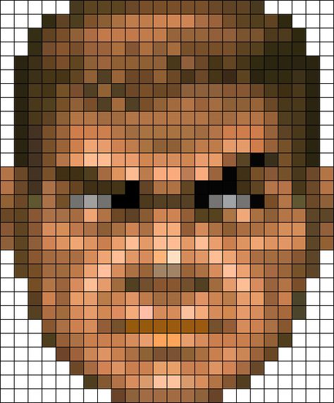 DOOM GUY Perler Bead Pattern | Bead Sprites | Characters Fuse Bead Patterns Doom Perler Beads, Doom Sprites, Doom Guy, Doom Slayer, Kandi Cuffs, Fuse Bead Patterns, Easy Pixel Art, Perler Art, Pixel Art Templates