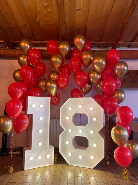 18th Birthday Party Red Theme, Red Gold Party Theme, Red Sweet Sixteen Party Ideas, 18th Birthday Party Ideas Red And Black, Red Roses Themed Birthday Party, 18th Birthday Red Theme, 18th Birthday Party Ideas Red, Red Debut Theme, Red 18th Birthday Party