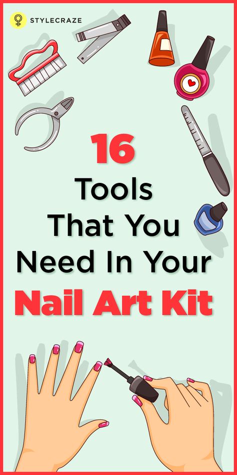 Diy Nail Kit Gift, Nail Art Tools Name, Nail Art Materials, Nail Art Tools Products, How To Start Nail Art, Things Needed To Start A Nail Business, Things Nail Techs Need, Gel Nail Tools, Nail Tools Kit