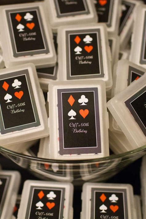 Surprise Party Birthday Party Ideas | Photo 9 of 22 Casino Party Favors Ideas, 30th Birthday Party Themes, Casino Party Ideas, Casino Themed Party, Casino Birthday Party, Casino Theme Party, Casino Birthday, 60th Birthday Ideas, Las Vegas Party