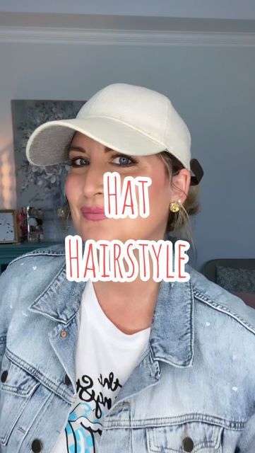 Ashley Steading ✨ Over 30 Fashion and Beauty on Instagram: "Who says you can’t have a cute hairstyle while wearing a hat?! 🧢 Make sure to save this video for your next hat day! #easyhairstyle #hathair #mommakeover #mommakeup #easymakeuptutorial #makeuptipsandtricks #makeupforbeginners #seint" A Cute Hairstyle, Mom Makeover, 30 Fashion, Makeup For Moms, Bella Hair, Hat Day, Cute Hairstyle, Easy Makeup Tutorial, Wearing A Hat