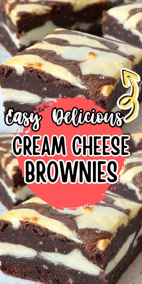 Cream Cheese Brownies Brownie Mix Cream Cheese Recipes, Cream Cheese Brownies From Box Recipes Cake Mixes, Cream Cheese Brownies With Box Brownies, Cream Cheese Brownies From Box Recipes, Cream Cheese Brownies From Scratch, Easy Cream Cheese Brownies, Brownie With Cream Cheese, Brownie Types, Brownies Cream Cheese