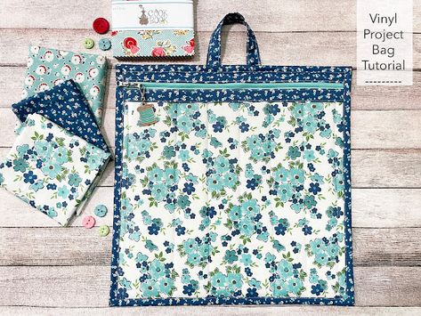 Vinyl Project Bags Tutorials, Quilters Bag, Stitch Accessories, Diy Vinyl Projects, Sewing Case, Straight Line Quilting, Project Bags, Vinyl Bag, Bag Pattern Free