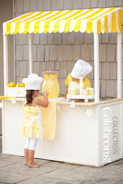 Kids Lemonade Stands, Lemonade Stand Party, Kids Lemonade, Diy Lemonade Stand, Diy Lemonade, Ice Cream Stand, Food Cart Design, Lemonade Party, Fiesta Tropical