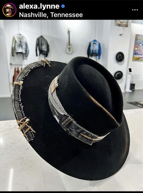 Custom Fedora, Fedora Hat Outfits, Wide Brim Hat Men, Custom Cowboy Hats, Bohemian Style Men, Dope Hats, Mens Hats Fashion, Fedora Hat Men, Custom Trucker Hats