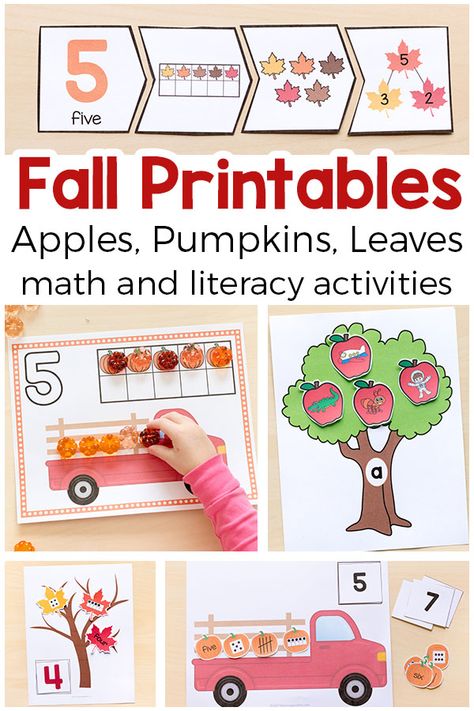 Printable fall activities for pre-k and kindergarten. Fun fall activities that your kids will enjoy! Kindergarten Special Education, Fall Preschool Activities, Fall Lessons, Math Centers Kindergarten, Fall Kindergarten, Activities For Preschoolers, Fun Fall Activities, Autumn Activities For Kids, Kindergarten Fun