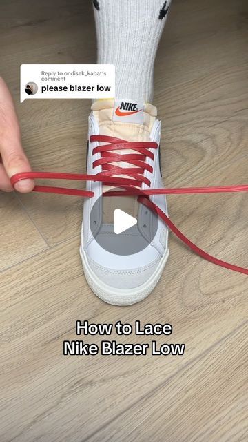 Converse Shoe Laces Ideas, Blazer Mids, Nike Blazer Low 77, Lace Blazer, Lace Sneakers, Lacing Sneakers, Nike Blazer, Shoe Lace Patterns, Pop Of Color