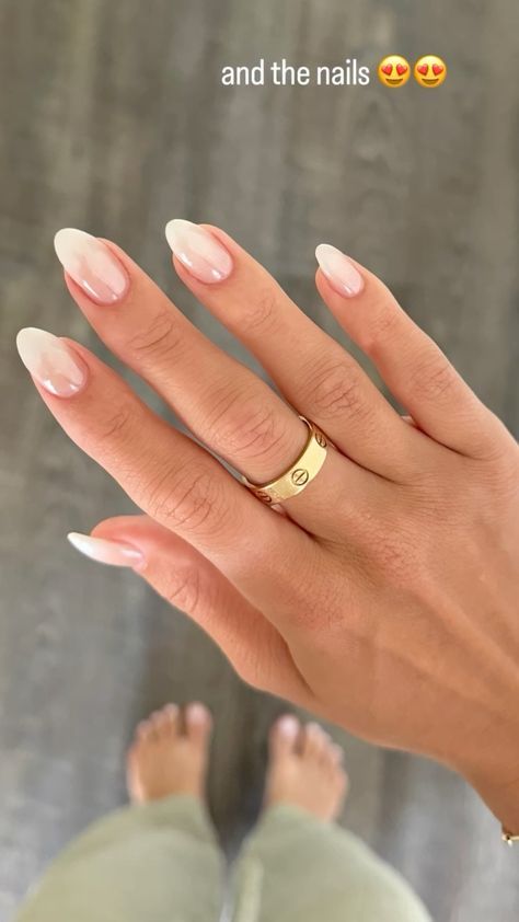 Everyday Nails Gel, Natural Nail Inspo Almond, Non Acrylic Nails Short, Skin Tone Acrylic Nails, Funny Bunny Almond Shape Nails, Basic Nail Ideas Short Almond, Gel X Almond Nails Short, Creamy Almond Nails, Almond Classic Nails