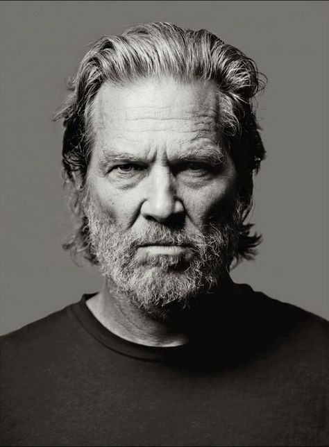 Jeff Bridges Men With Grey Hair, Salt And Pepper Hair, 얼굴 드로잉, Jeff Bridges, Older Man, 얼굴 그리기, Celebrity Portraits, Black And White Portraits, Film Tv