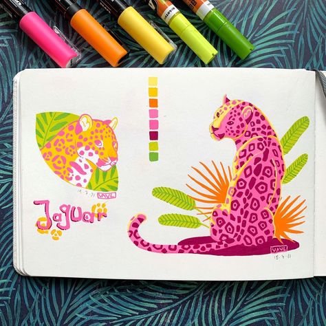 Posca Sketchbook, Posca Illustration, Acrylic Pens, Sketchbook Spread, Art Markers Drawing, Posca Marker, Posca Art, Sketchbook Art Journal, Arte Sketchbook