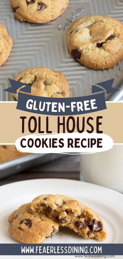 Toll House Chocolate Chip Cookies, Toll House Cookies, House Cookies, Easy Gluten Free Desserts, Gluten Free Cookie Recipes, Gluten Free Chocolate Chip Cookies, Gluten Free Christmas, Toll House, Gluten Free Chocolate Chip