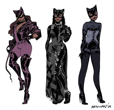 Catwoman Suit Redesign, Catwoman Character Design, Cat Woman Redesign, Sewing Character Design, Catwoman Redesign, Selina Kyle Fanart, Catwoman Animated, Halle Berry Catwoman, Catwoman Fanart