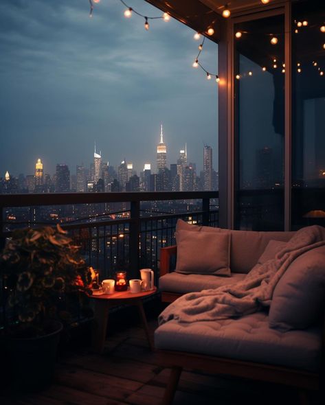 Romantic Balcony, Penthouse Balcony, Dark Home Aesthetic, Home Interior Kitchen, Dream Apartments, Arabic Interior Design, Furniture Aesthetic, Background References, Nature Jungle