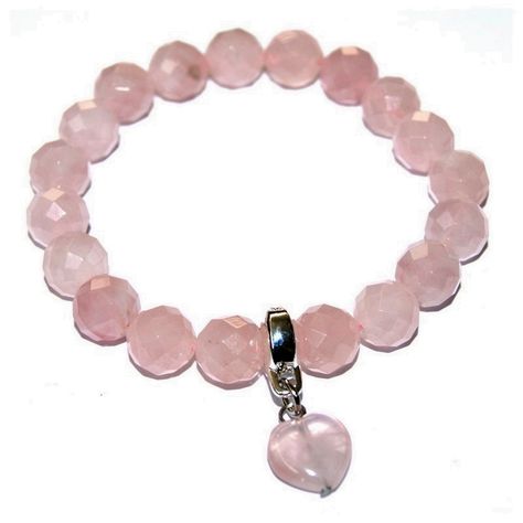 Librería Bohindra - Pulsera Cuarzo Rosa Facetada 10mm. c/ colgante corazón-749 | Bracelet Keychains, Chunky Jewelry, Quartz Rose, Precious Gems, Cute Jewelry, Crystals And Gemstones, Stretch Bracelets, Live Lokai Bracelet, Jewelry Shop