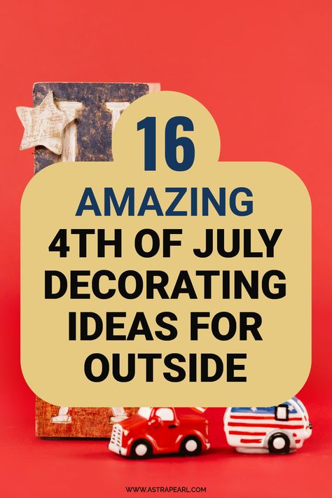 Creative Outdoor 4th of July Decorations for Your Backyard Party 4 Of July Decorations, 4th Of July Decorations Porch, July Decorating Ideas, Diy 4th Of July Decorations, Ombre Techniques, Texture Craft, Craft Paper Flowers, Old American Flag, American Flag Pillow