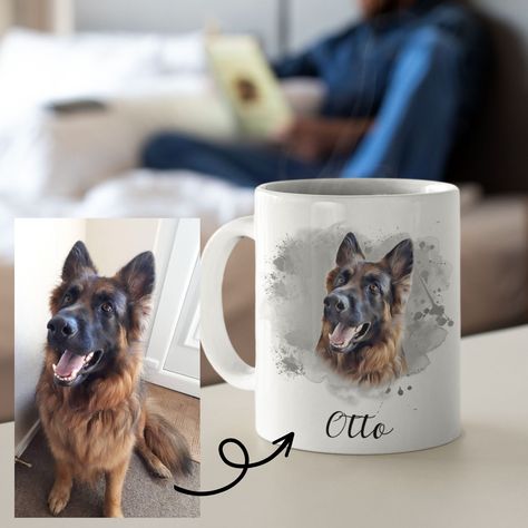 Mug Printing Ideas, Sublimation Gifts, Sublimacion Ideas, Metal Printing, Diy Jar Crafts, Photo Mug, Face Mug, Dog Crafts, Dog Coffee