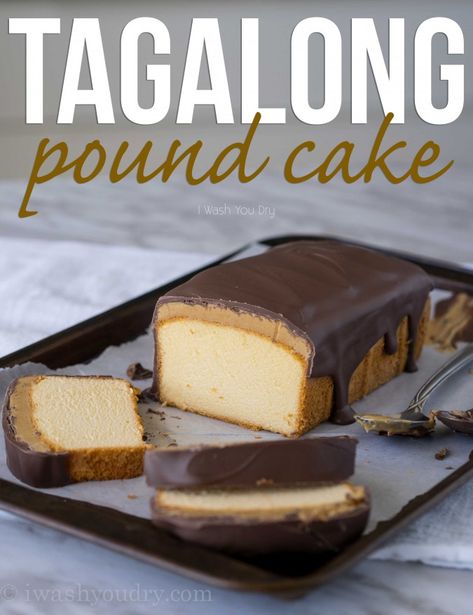 #FridayFavorites Tagalong Pound Cake Vegetarian Cake, A Piece Of Cake, Pound Cake Recipes, Köstliche Desserts, Piece Of Cake, Yummy Sweets, How Sweet Eats, Eat Dessert, Sweets Treats