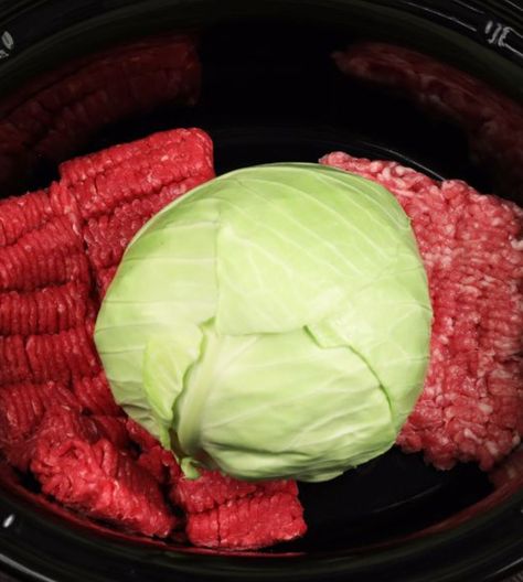 Pop cabbage into your slow cooker and come home to a delight everyone will love Crockpot Ground Turkey, Crockpot Cabbage, Ground Turkey Crockpot Recipes, Slow Cooker Cabbage, Slow Cooker Cabbage Rolls, Slow Cooker Kitchen, Braised Cabbage, Cabbage Roll, Paleo Crockpot