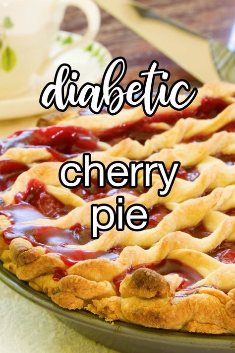 Low Calorie Cherry Pie, Sugar Free Cherry Desserts, Tart Cherry Recipes Healthy, Sugar Free Pies For Diabetics, Sugar Free Cherry Pie Filling, Keto Cherry Pie, Healthy Cherry Pie, Low Carb Cherry Pie, Sugar Free Cherry Pie