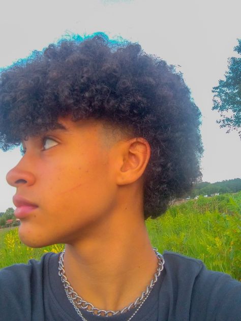 4b Men Hair, Afro Mullet 4c Hair, Afro Mullet Men, 4c Mullet, 3c Mullet, Afro Mullet, Afro Hair Fade, Queer Hair, Natural Hair Haircuts