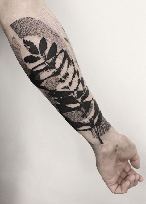 Negative Leaves Tattoo, Abstract Leaf Tattoo, Negative Tattoo Design, Black Leaves Tattoo, Negative Tattoo, Negative Space Tattoo, Sketchy Tattoo, Gothic Tattoos, Leaves Tattoo