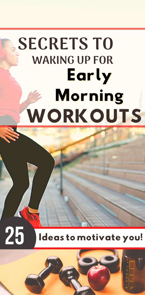 It is time to make a change. Are you tired of giving up on working out? Did you know that you can become a fan of early morning workouts and exercise routines? Achieve your weight lose goals and get in shape by waking up early to get your exercise routine in. These tips will help motivate you to transform your body by eliminating the excuses. #supermompicks #earlymorningworkout #morningworkout #getfit #loseweight Morning Gym Routine, Tips For Waking Up Early, Morning Workout At Home, Easy Morning Workout, Morning Workout Motivation, Good Mornings Exercise, Morning Gym, Morning Workout Routine, 5am Club