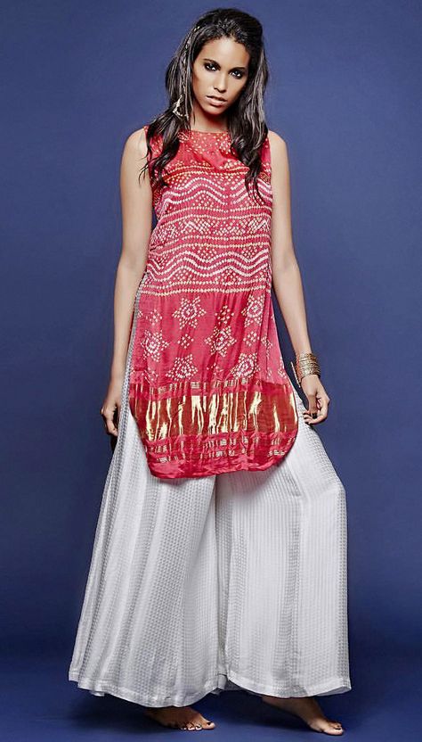 Kali Palazzo, Kali Pattern, Punjabi Sharara, Silk Salwar Suit, Suit Anarkali, Bandhani Dress, Dresses By Pattern, Sharara Suit, Kurti Designs Party Wear