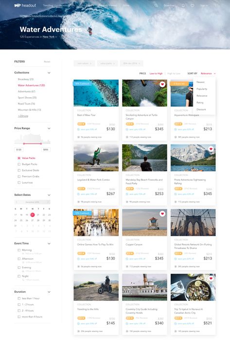 Listing Website Design, Website Design Travel, Search Ui, Travel Website Design, Design Sites, Web Design Websites, List Website, Ui Design Website, Free Website Templates