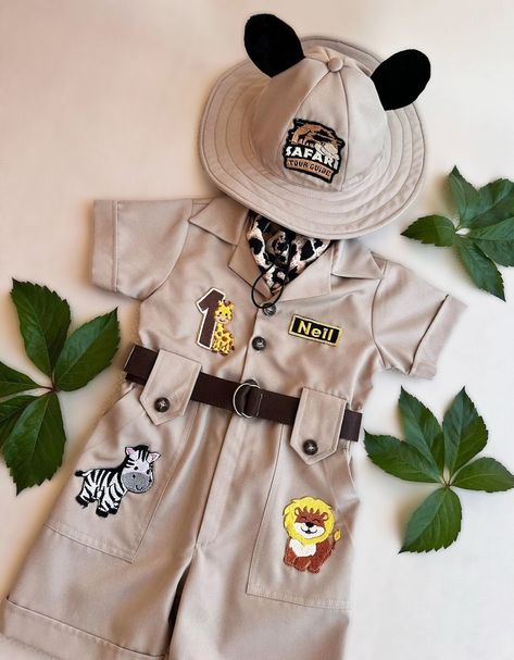 Baby Safari Outfit, Safari Costume, Safari Outfit, Safari Outfits, Mouse Costume, Wild One Birthday, Outfit Halloween, Safari Adventure, 2 Birthday