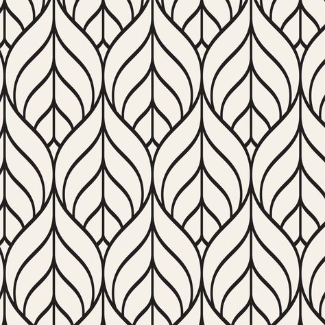 The elegant curves of this design are so stylish and sophisticated. Perfect black lines over an off-white background make this high-style design serene and inviting. Pinched ovals are approximately 12 inches tall.  Why get a reduced-scale sample?✔ Gain confidence using the material✔ See the colors in person✔ Test the p Curve Lines Pattern, Art Deco Peel And Stick Wallpaper, White Pattern Wallpaper, 3d Paper Snowflakes, Starfish Art, Gain Confidence, Lines Pattern, Art Deco Wallpaper, Easy Doodle Art