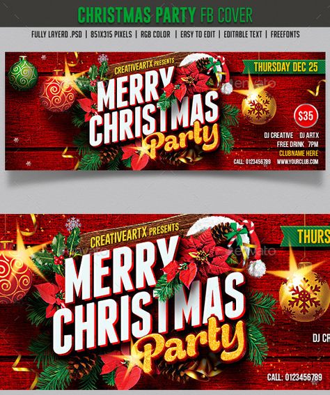 Christmas Party Tarpaulin Design, Christmas Facebook Banner, Christmas Party Banner, Tarpaulin Design, Christmas Party Poster, Christmas Logo, Fb Banner, Company Christmas Party, Cover Facebook