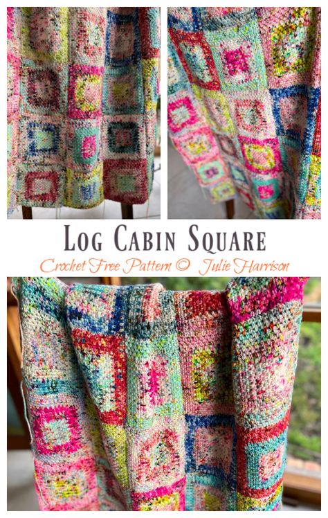 The Crocheted Log Cabin Square evokes the cozy charm of a traditional log cabin quilt, meticulously crafted stitch by stitch.  Starting with a central square, each round is painstakingly added, expanding the square like the timbers of a cabin.  This beloved design utilizes a simple linen stitch, weaving a sturdy and delightful fabric that imbues the squares with a timeless appeal and texture. 


😀#Yarn_Projects_Crochet #Scrap_Crochet #Scrap_Yarn_Crochet #Simple_Linen Cabin Crochet, Knitted Squares Pattern, Yarn Projects Crochet, Scrap Crochet, Scrap Yarn Crochet, Cozy Log Cabin, Crochet Square Blanket, Simple Linen, Crochet Afghan Patterns Free